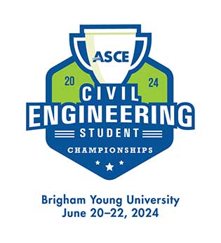 ASCE Civil Engineering Student Championships logo for 2024 hosted by Brigham Young University