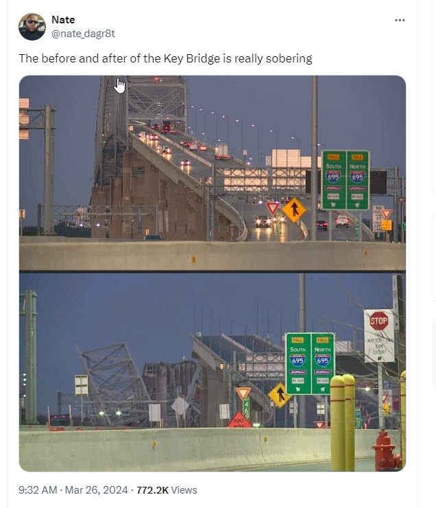tweet of bridge collapse