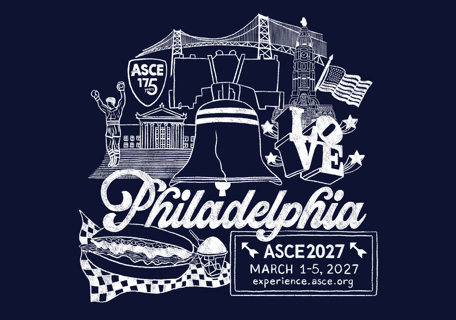 Philadelphia illustrated graphic