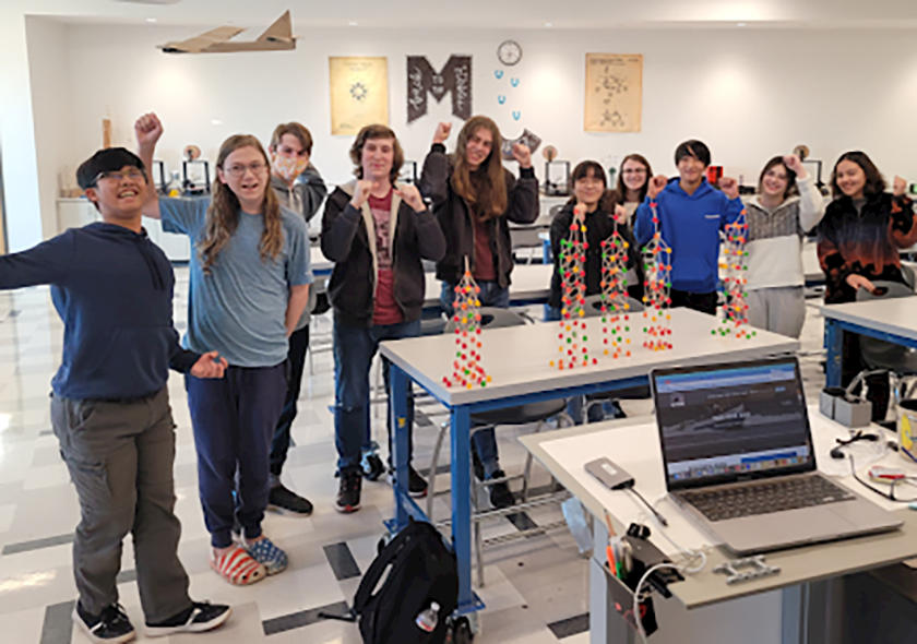 Group of students after completing after school STEM activity