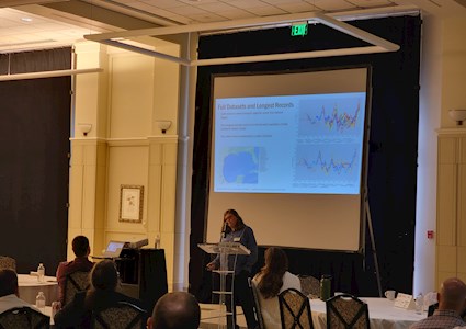 The Coastal Protection and Restoration Authority’s Leigh Anne Sharp discussing Local Gulf Sea Level Rise events and implications for the future.