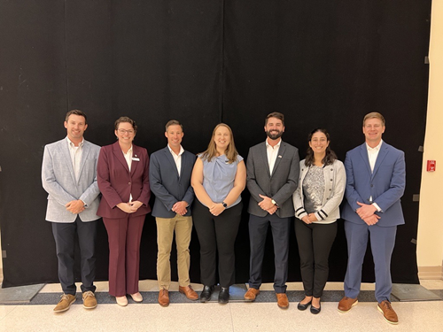 Your new L.COPRI 2022-2023 Board Members (From Left to Right):  Scholarship Director: Brett McMann, Programs Director: Molly Bourgoyne, Chair: Andrew Woodroof, Immediate Past Chair: Erin Rooney, Treasurer: John Darnall, Vice Chair: Myriam Bou-Mekhayel, Secretary: Gerald Songy, Communications Director: William Gohres (not pictured), YPG Director: Kiara Horton (not pictured)