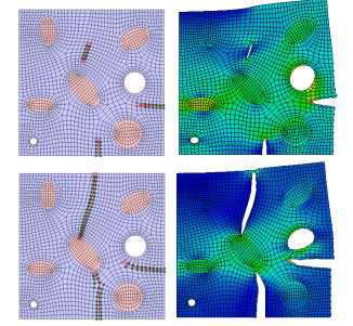 4 models showing estimation of flaw location and size