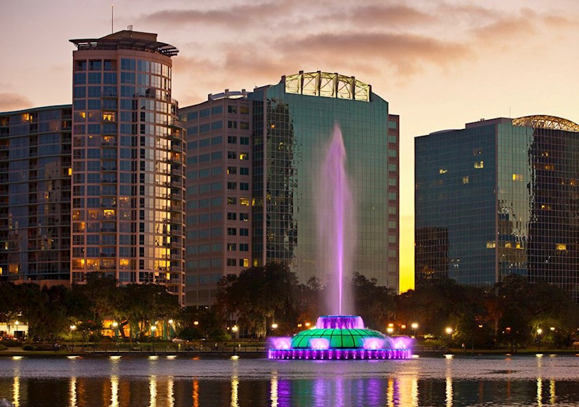 Fountain skyline of Lake Buena Vista, Florida