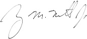 T&DI President Roger Millar's Signature