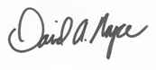 Signature of T&DI President David Noyce