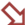 Burgundy outlined arrow glyph