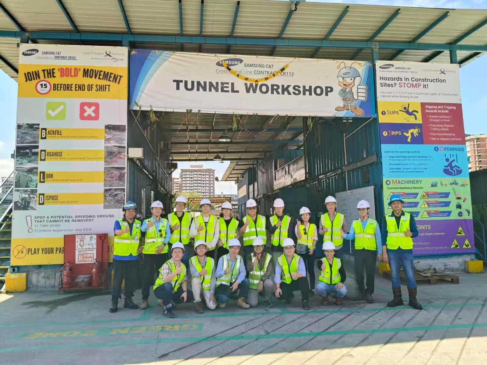 Group photo at Field Tunnel workshop