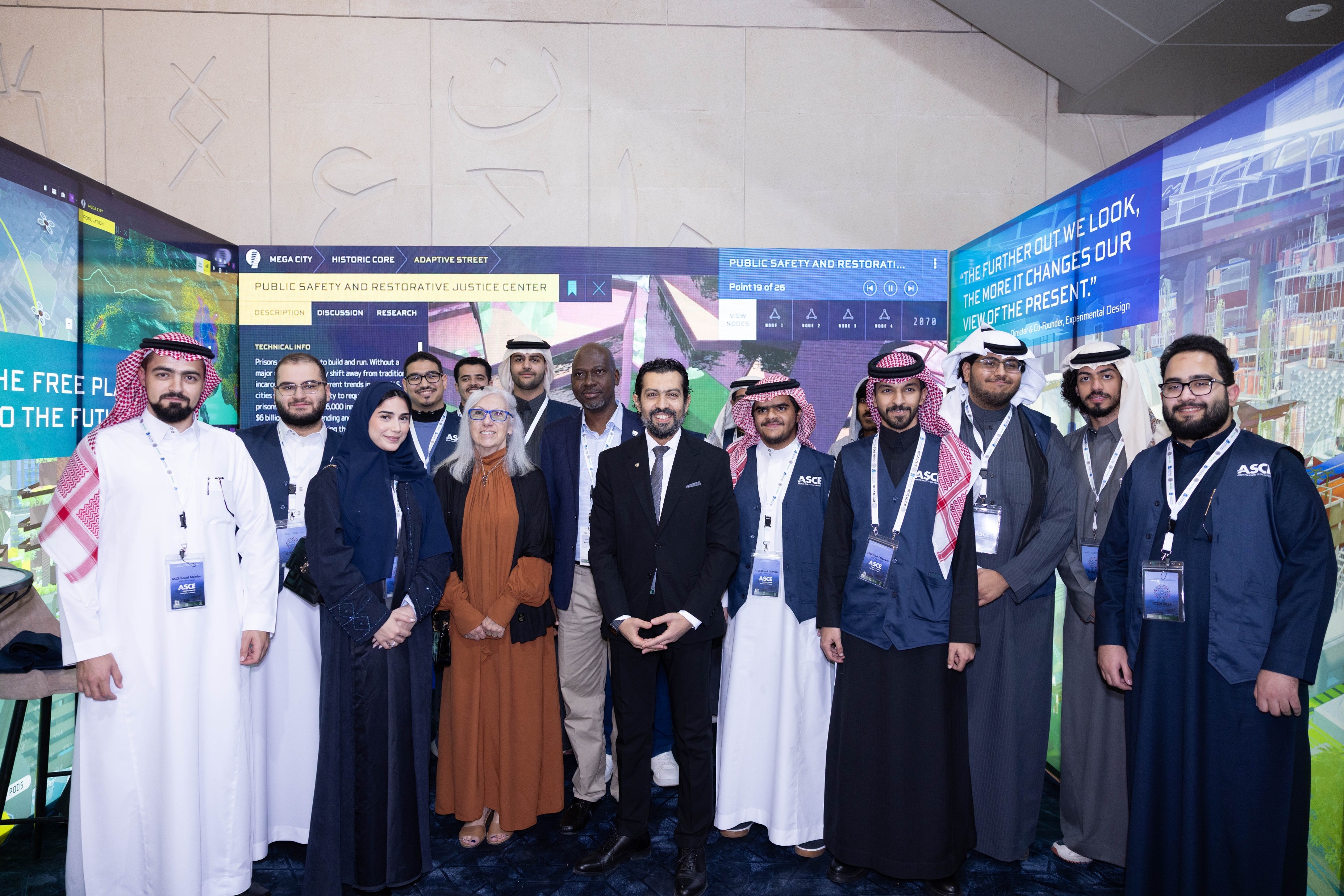 President Marsha, PSU Student Chapter members & Section Treasurer Eng. Mashhour 