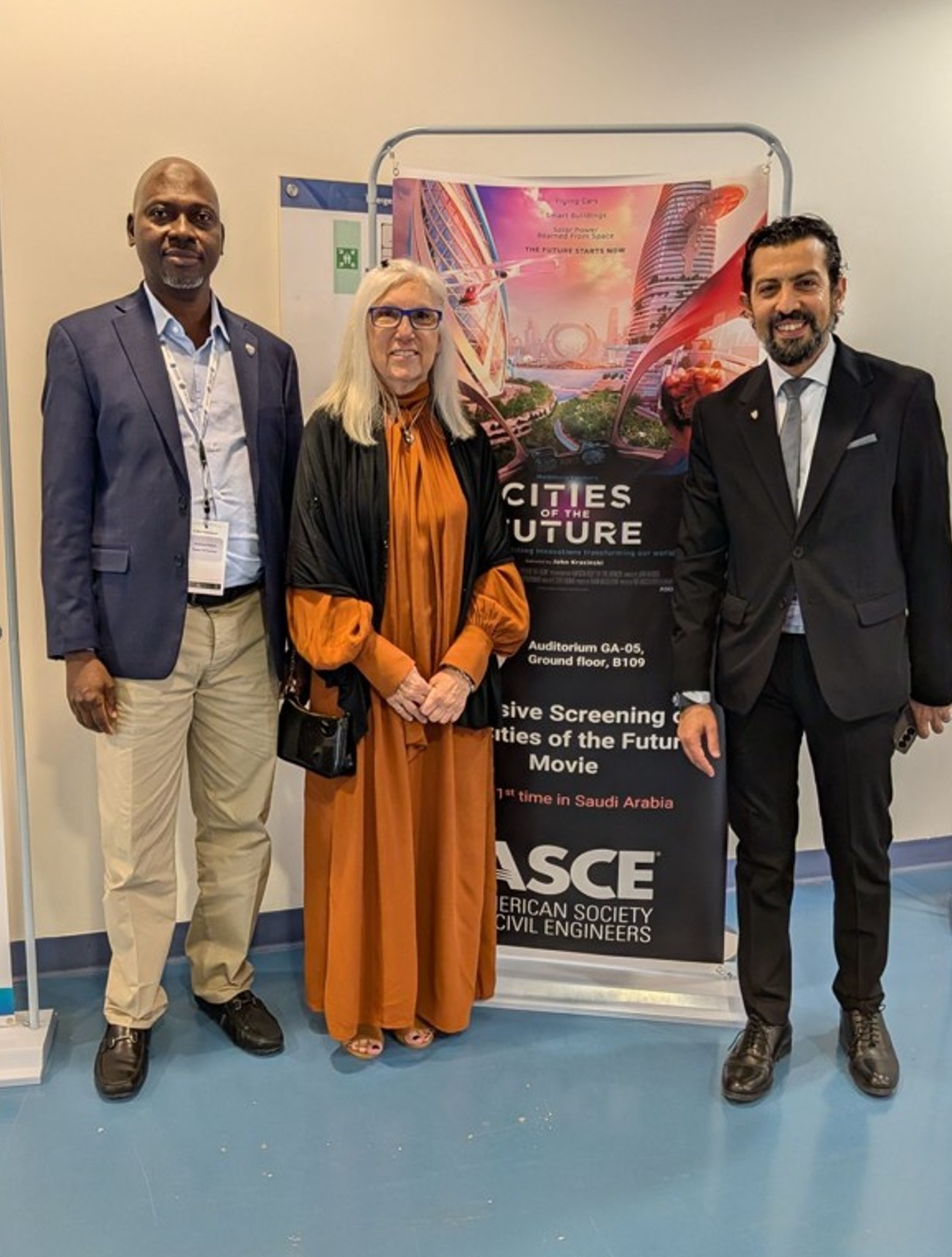 Cities of the Future movie screening attended by President Marsha, R10 Governor Rasheed, and Dr. Ezzat