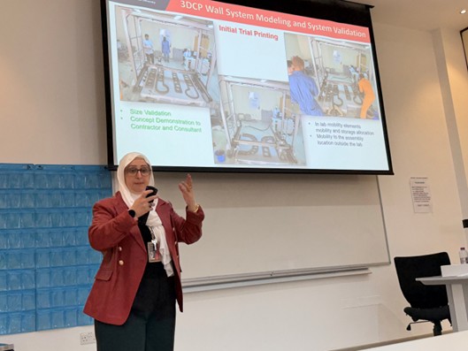 Section President Dr. Reem Sabouni lecture at ADU-Led Workshop 