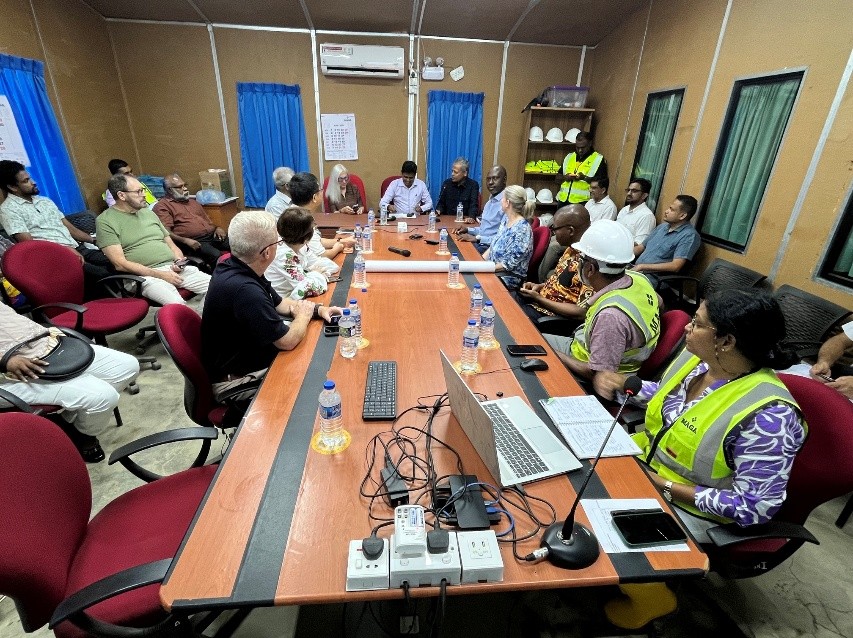 Technical tour of the Multimodal Transport Terminal project in Kandy, Sri Lanka.