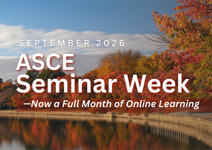 ASCE Seminar Week September 2026 feature program