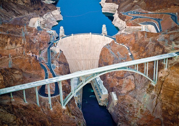 Aerial view of the Hoover Damn