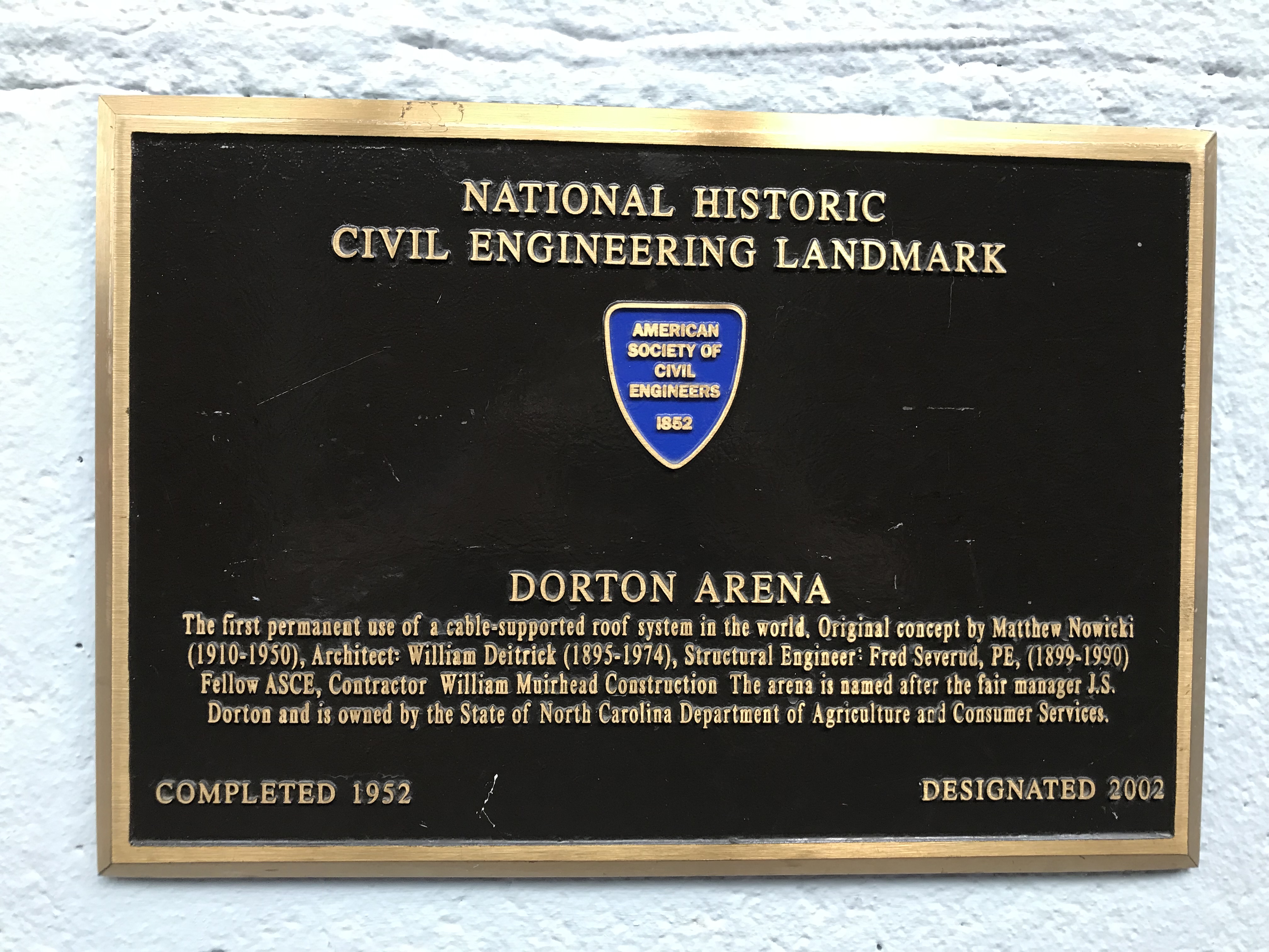 Dorton Arena ASCE plaque