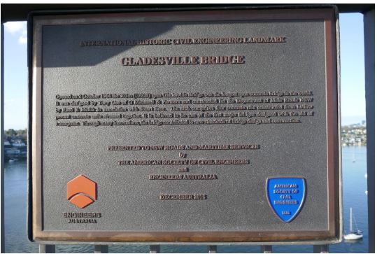 Gladesville Bridge plaque