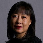 woman in dark jacket