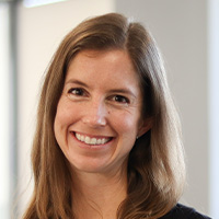 Woman smiles at camera