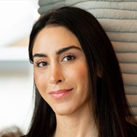 woman smiles at camera