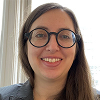 woman smiles at camera