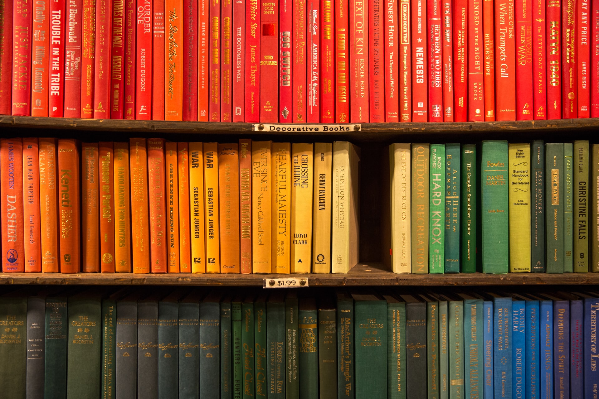 image of bookshelf full of books