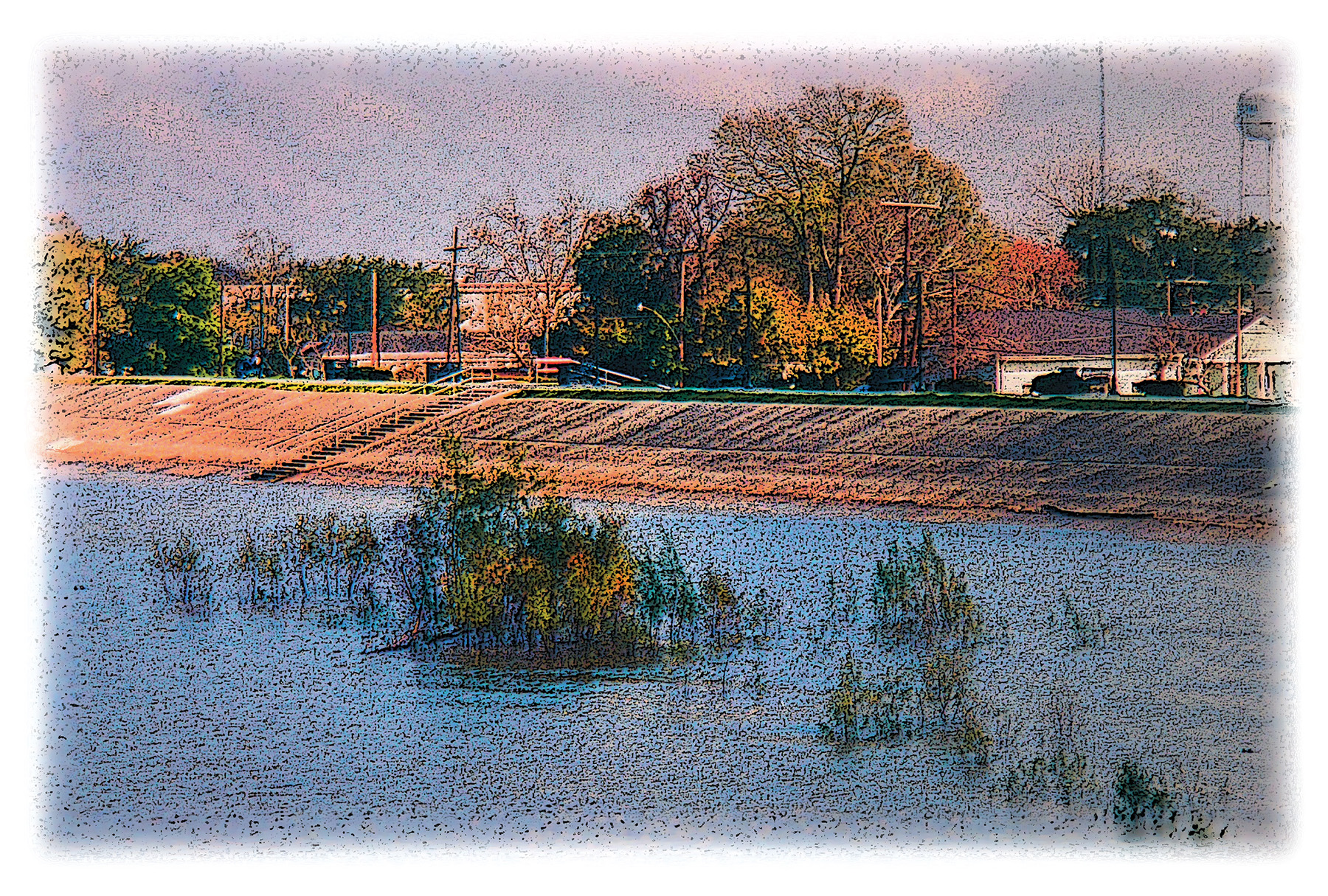 view of water-filled canal