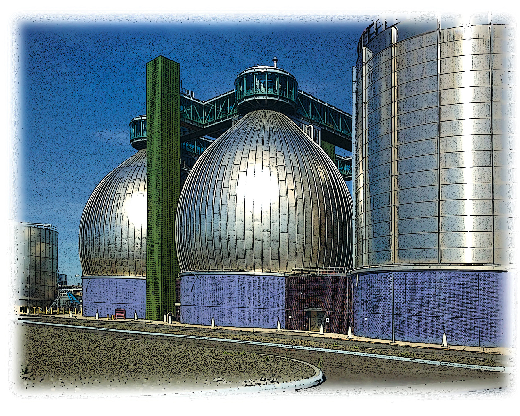 side view of digesters
