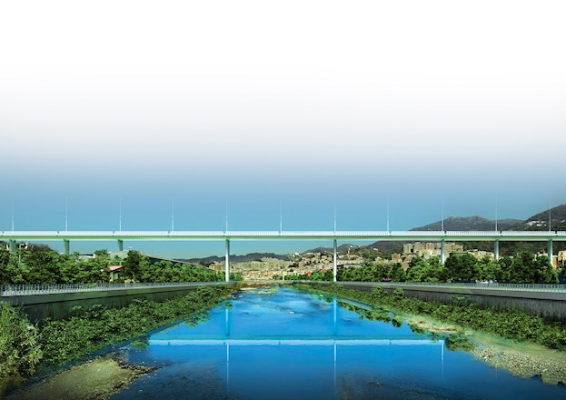 bridge spanning a river