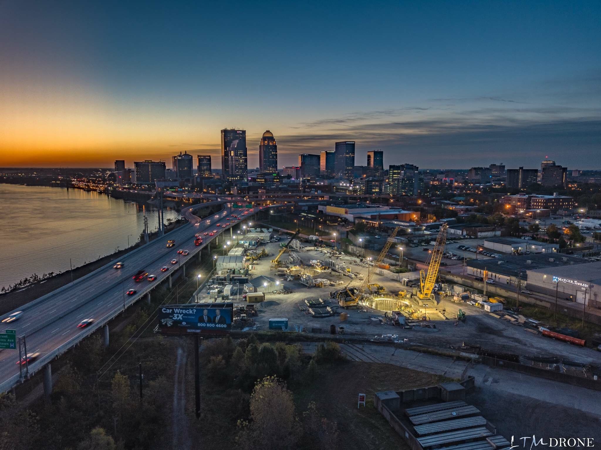 skyline and tunnel entrance