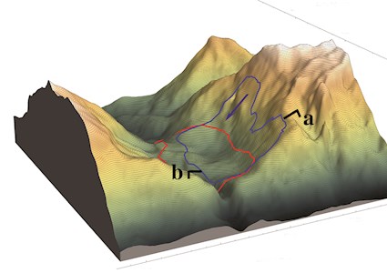 digital model of a landslide