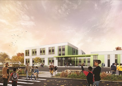 rendering of new school