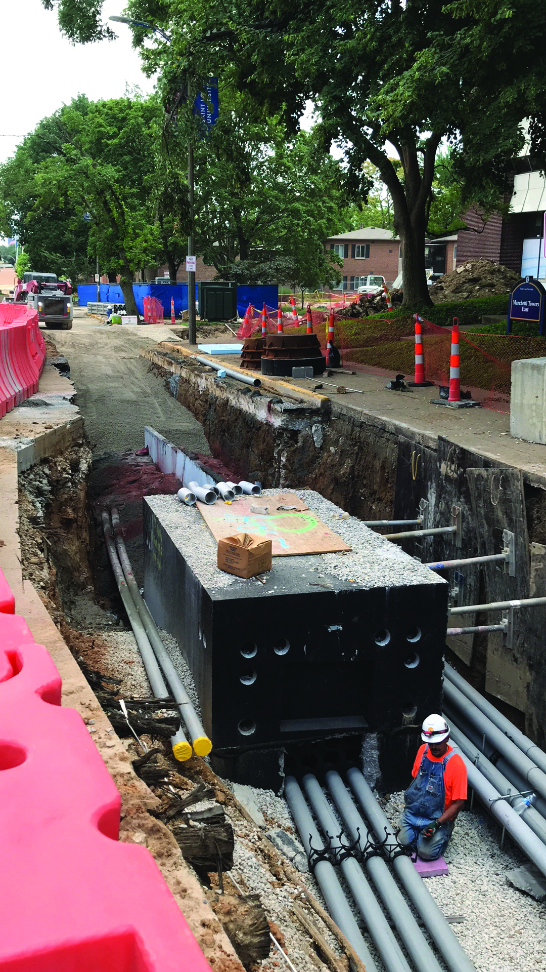 man performing utility routing