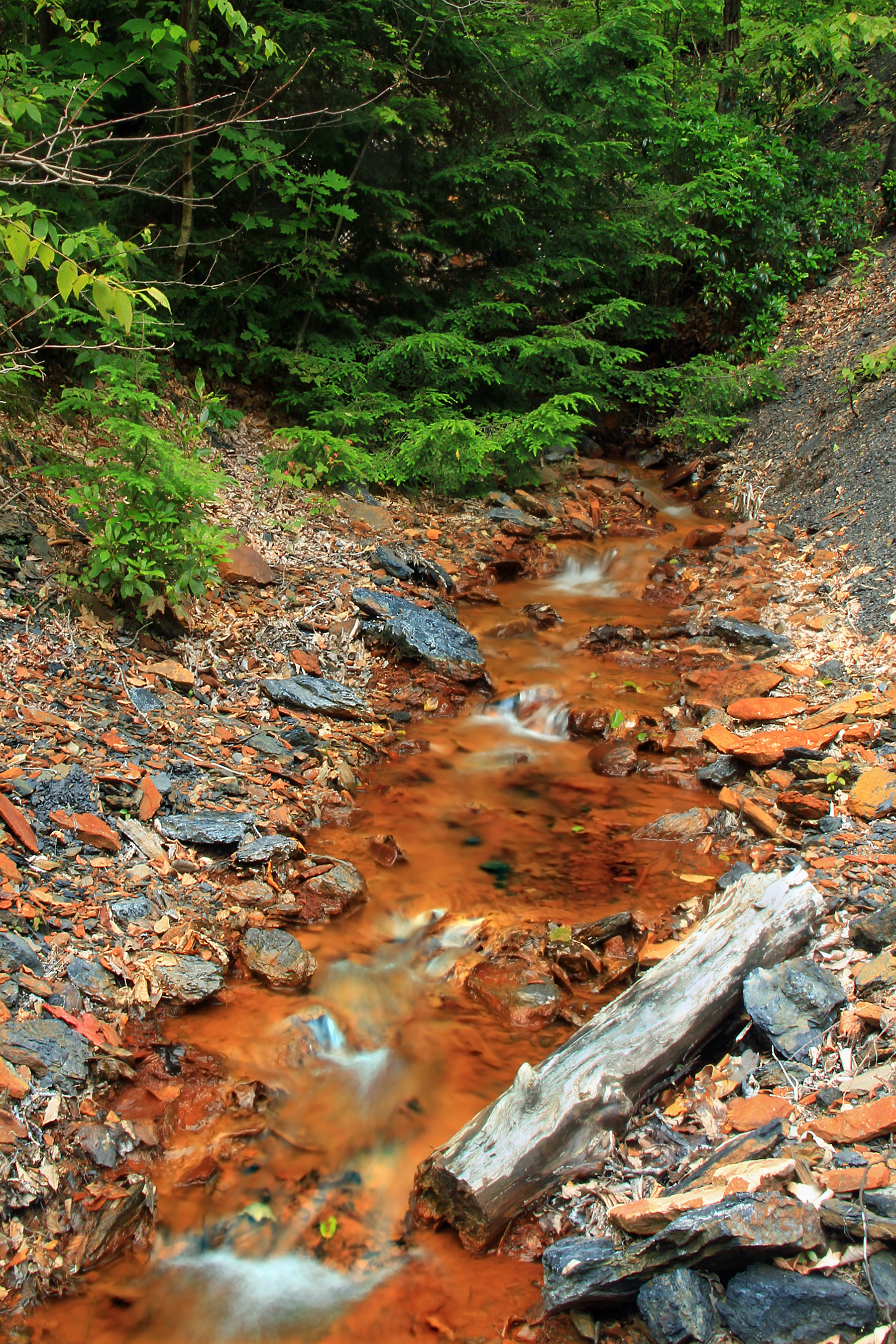 copper colored creek