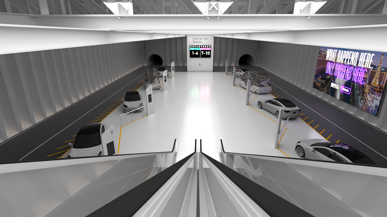 two tunnels that will convey automated Teslas
