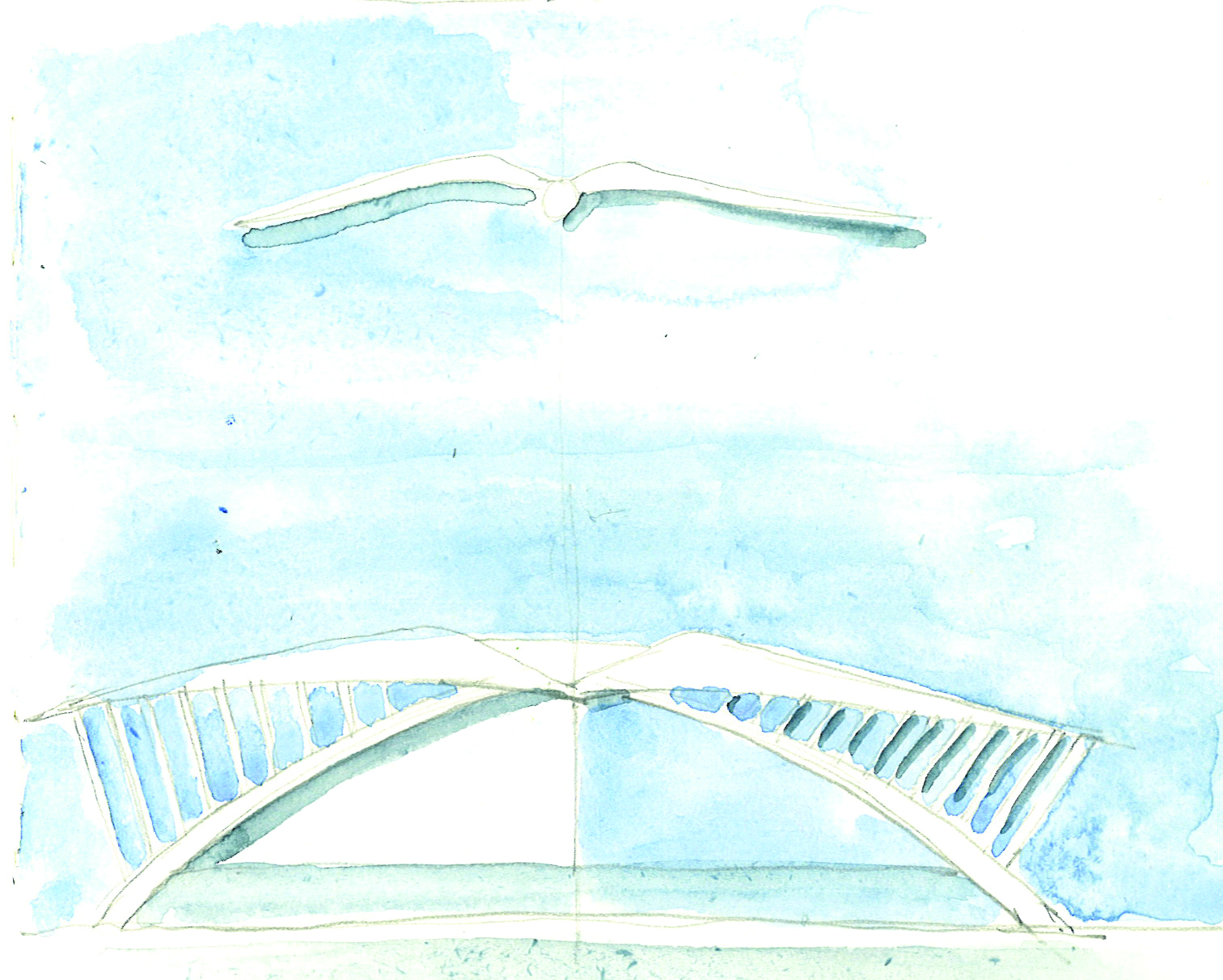watercolor of design of embry-riddle student union