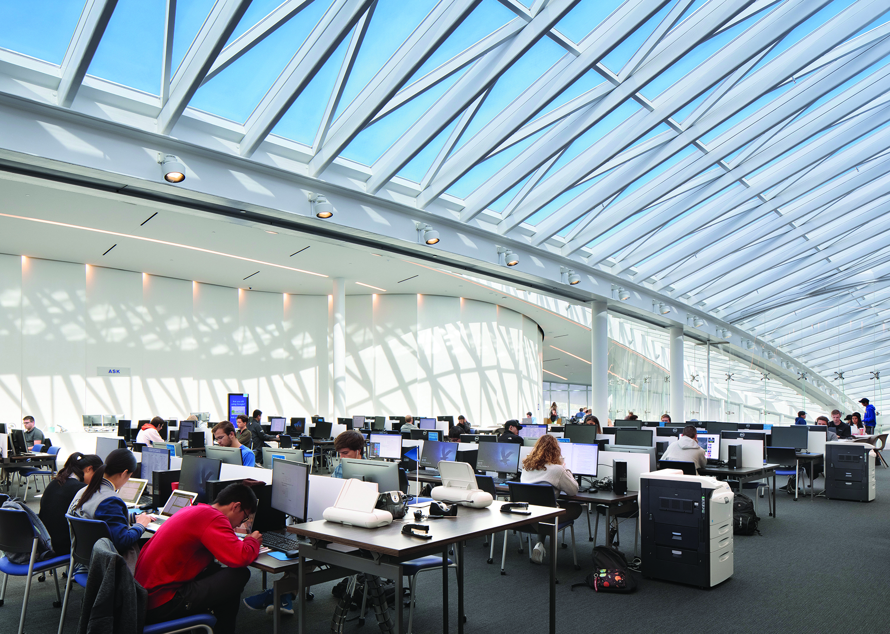 photo of the study spaces at new student union at embry-riddle university