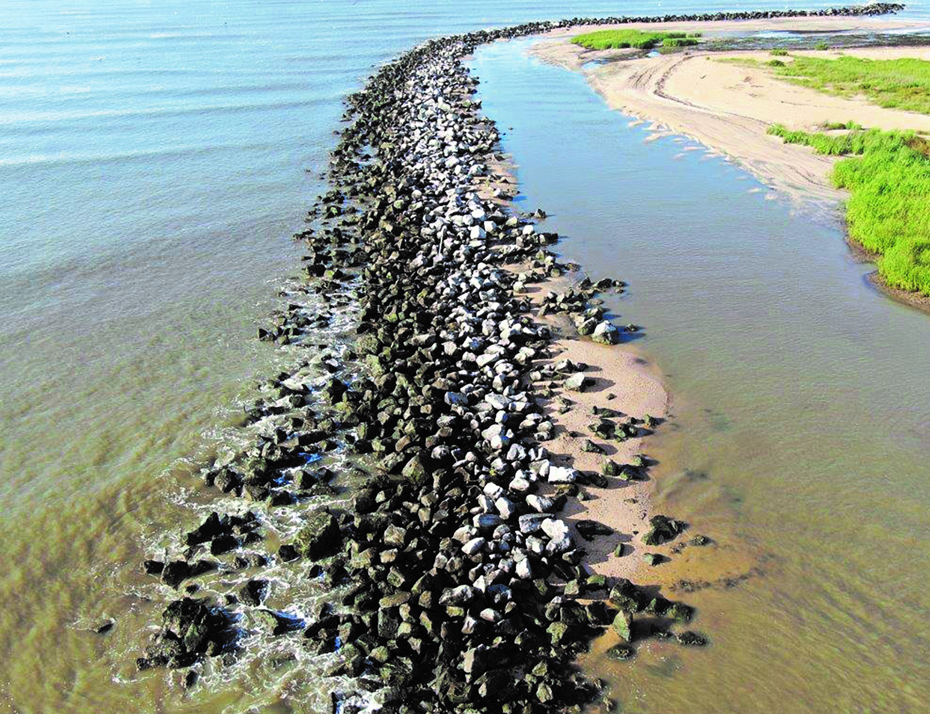 close up photo of the lightweight aggregate core breakwater