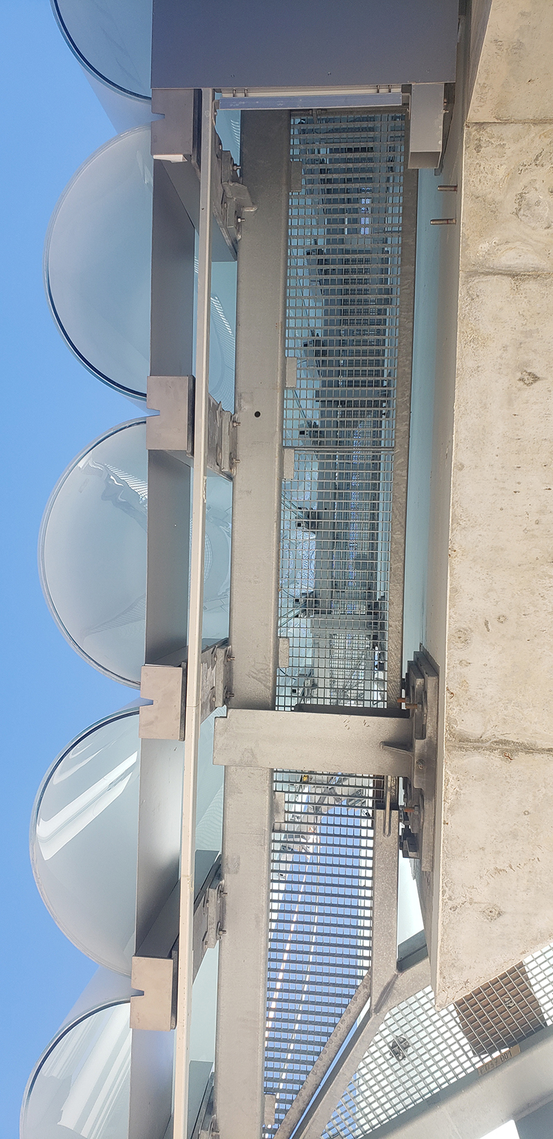 looking up at facade