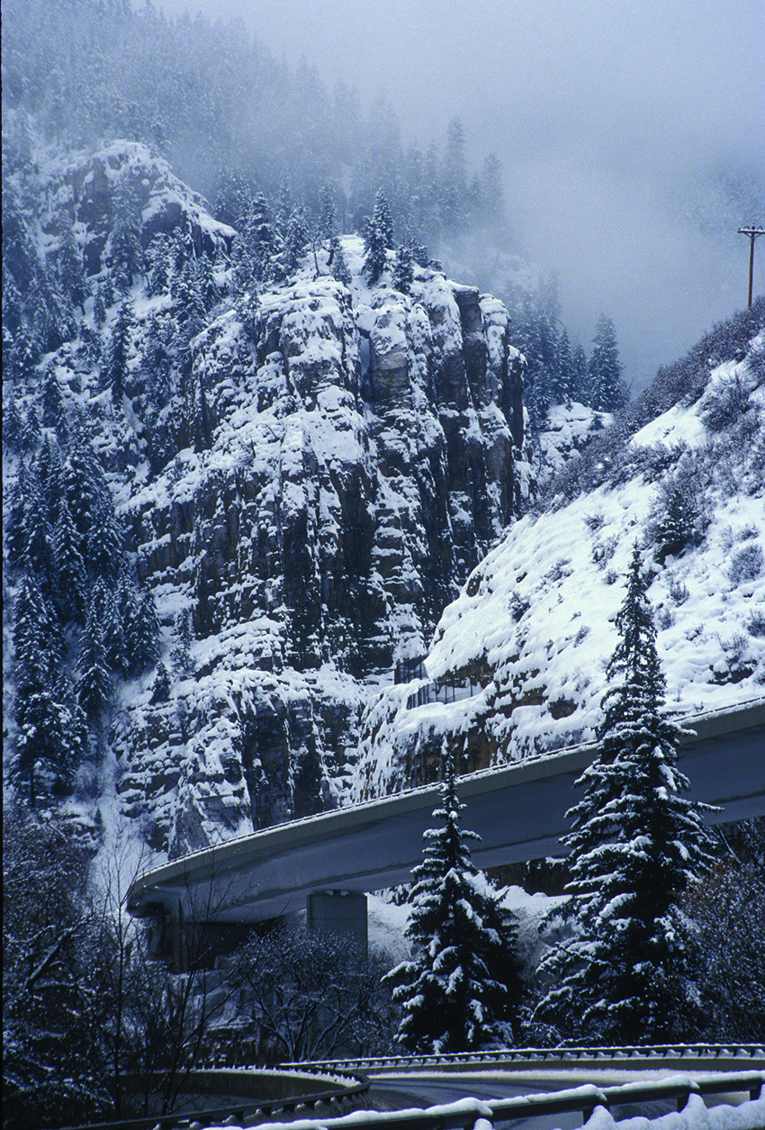 snow covered canyon