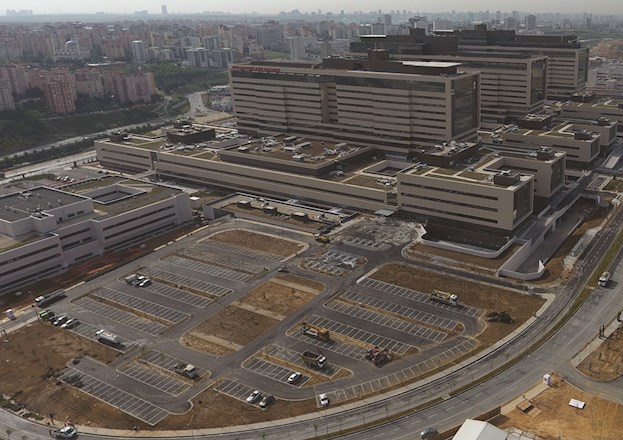 aerial photo of hospital