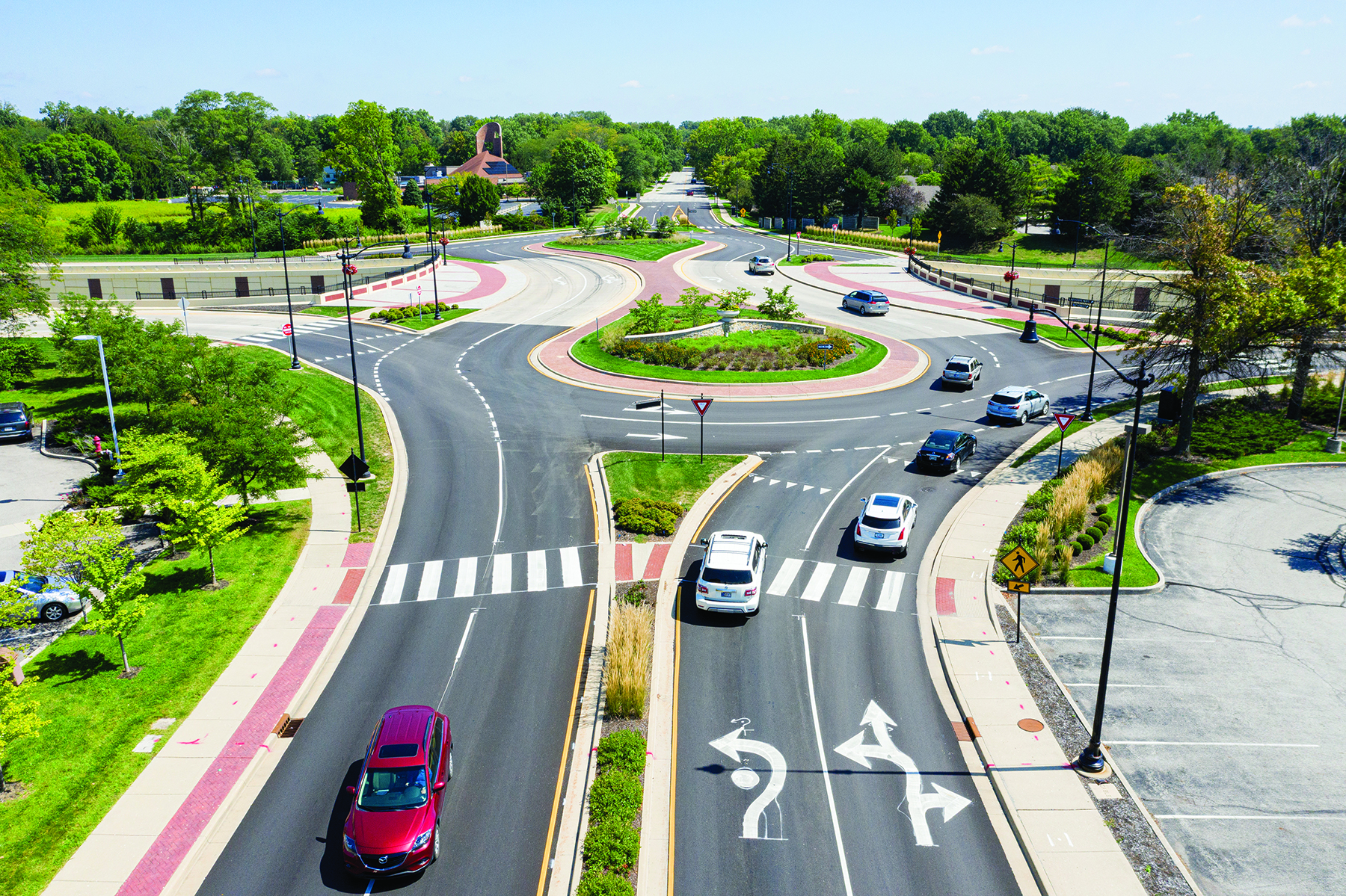photograph of a modern roundabout