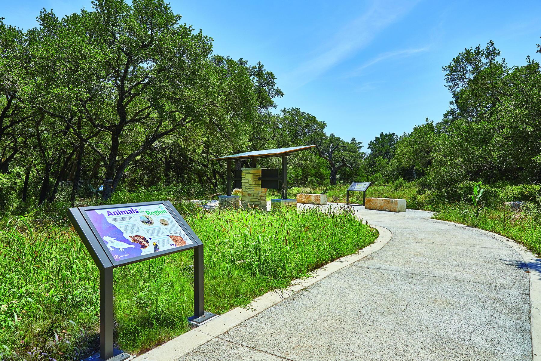 photo of signage along the State Highway 45 highway trail