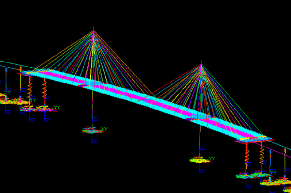 computer model of the main span