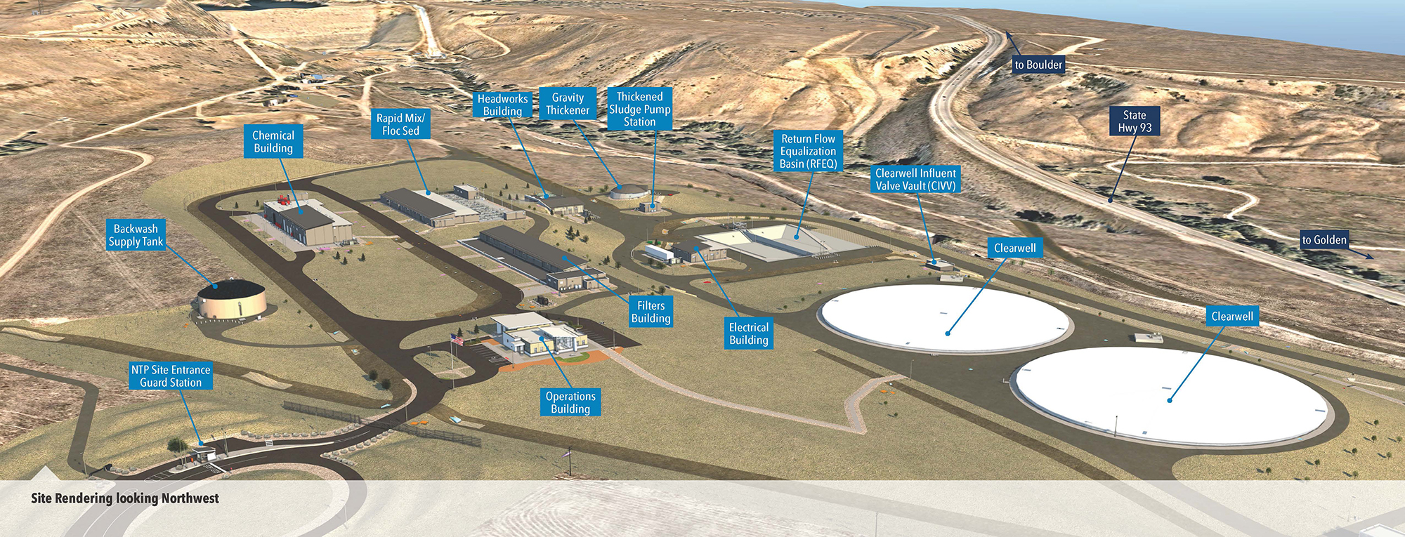 diagram of finished water plant