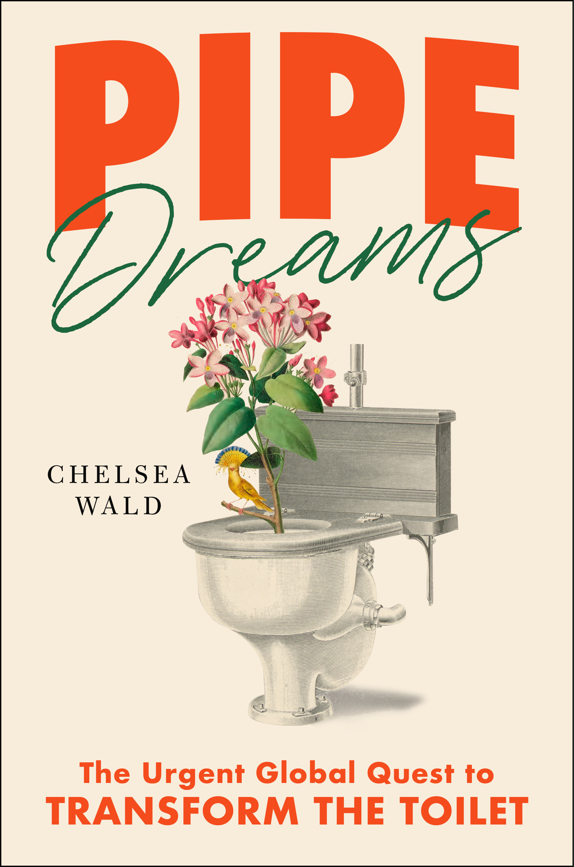 book cover showing a drawing of a toilet with flowers growing in it