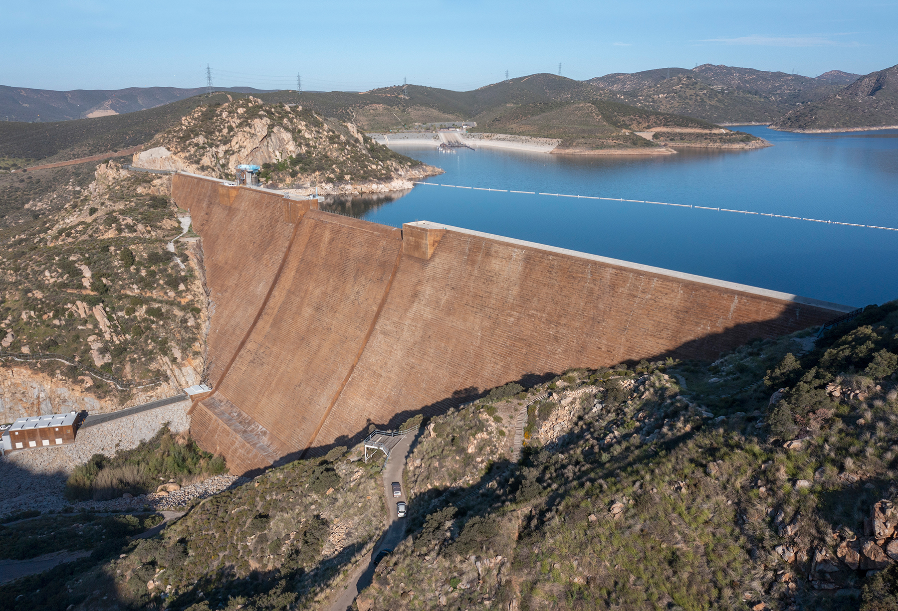 aerial of dam