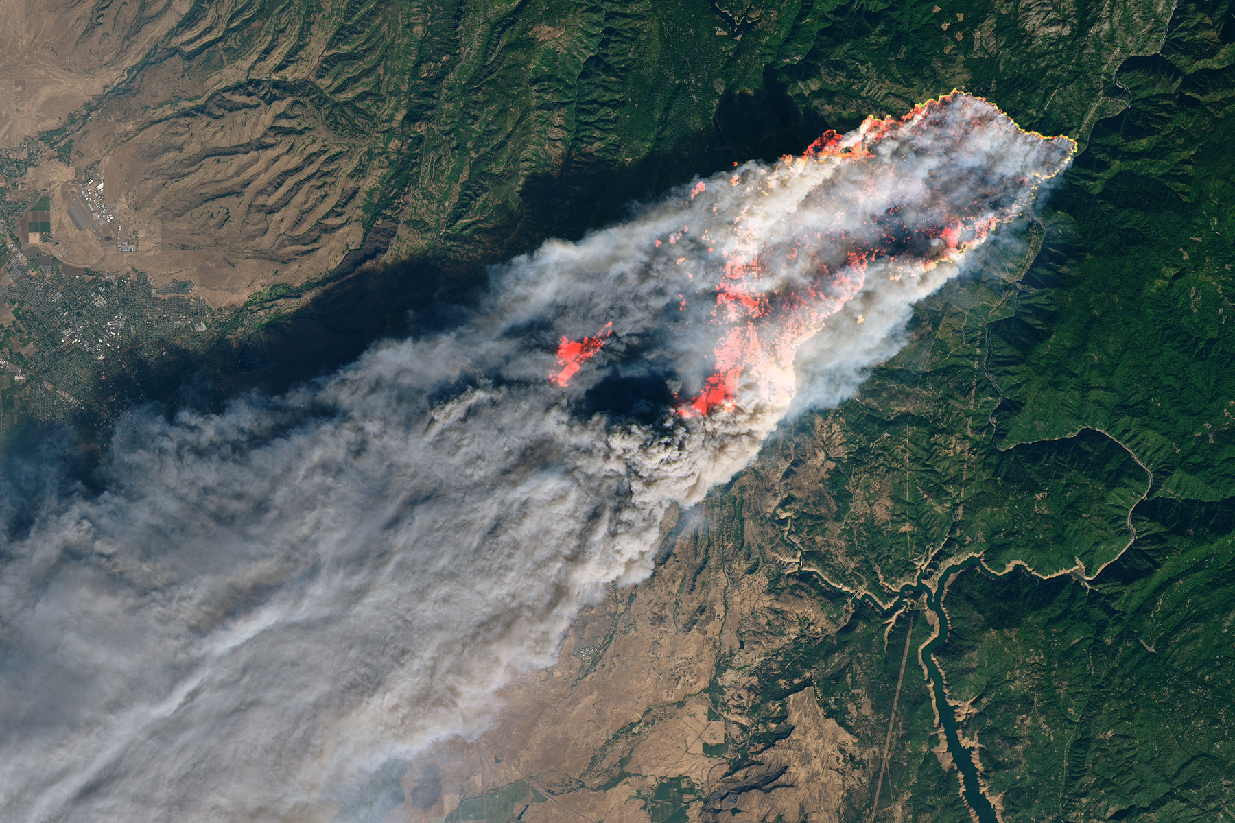 enormous fire from space