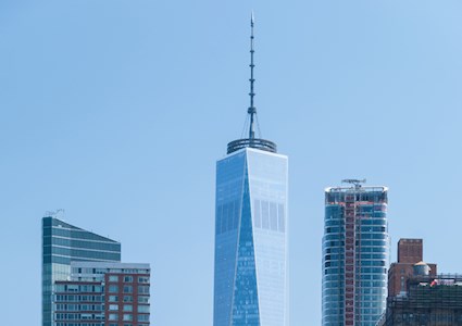 high-rise buildings including One World Trade Center in new york city 