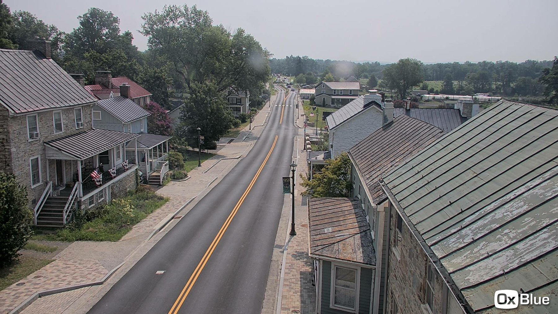 finished main road with sidewalks