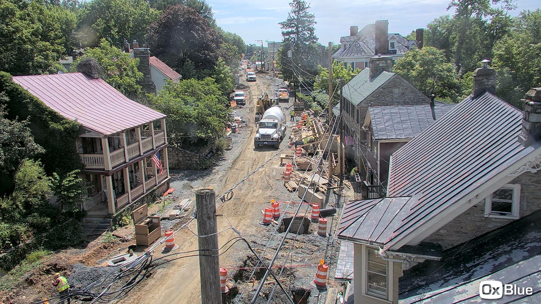 mid-construction main street with dirt road